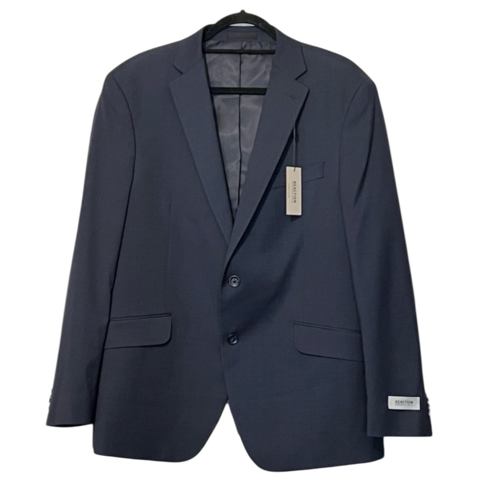 Kenneth Cole REACTION Techni-Cole‎ Stretch Slim Fit Blazer, Navy Blue, 44R, NWT